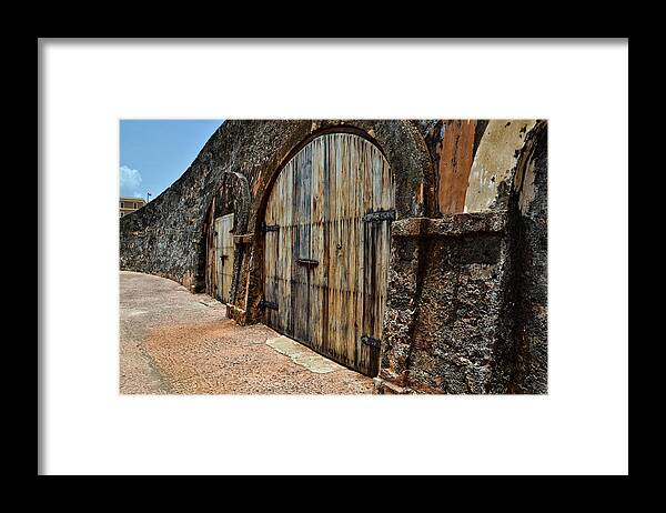 Puerto Rico Framed Print featuring the photograph Dos puertas by Ricardo Dominguez