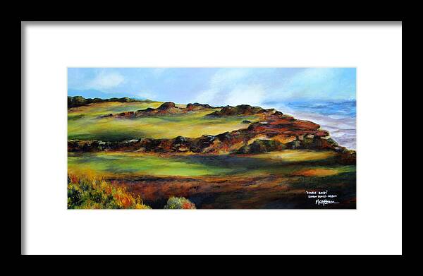 Bandon Dunes Golf Course Framed Print featuring the painting Double Bogey by Marti Green