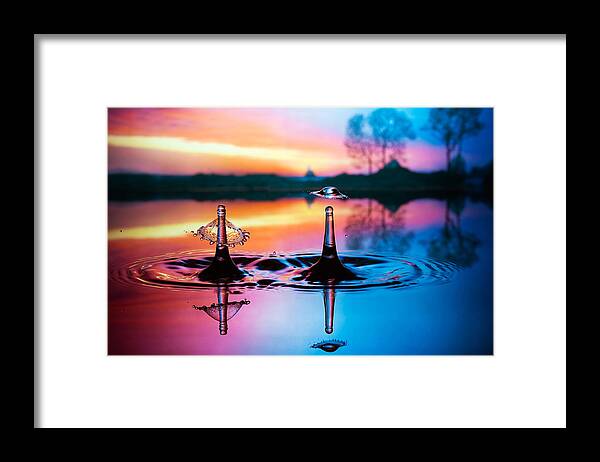 Water Framed Print featuring the photograph Double liquid art by William Lee