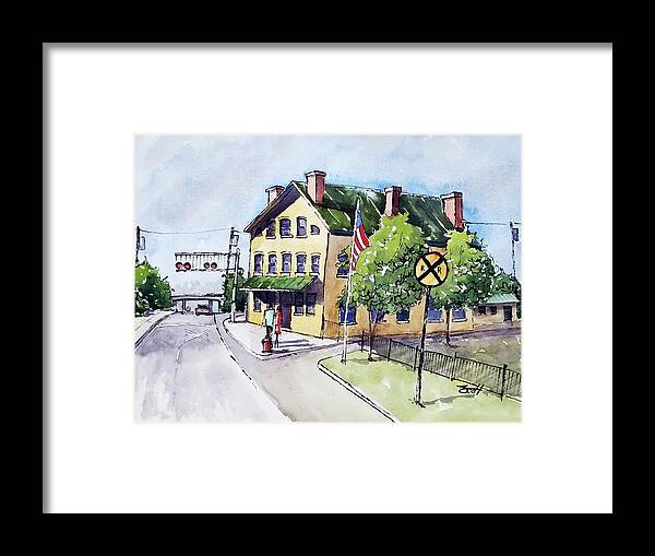 Railroad Framed Print featuring the painting Double-R by Scott Brown