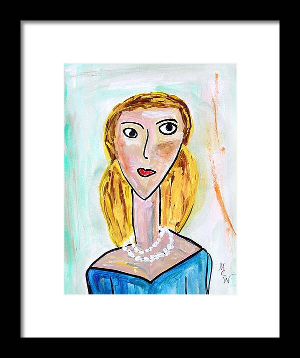 Blond Framed Print featuring the painting Double Strand by Mary Carol Williams