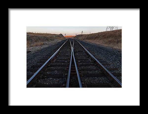 Rails Framed Print featuring the photograph Double Vanishing Point by Rick Pisio