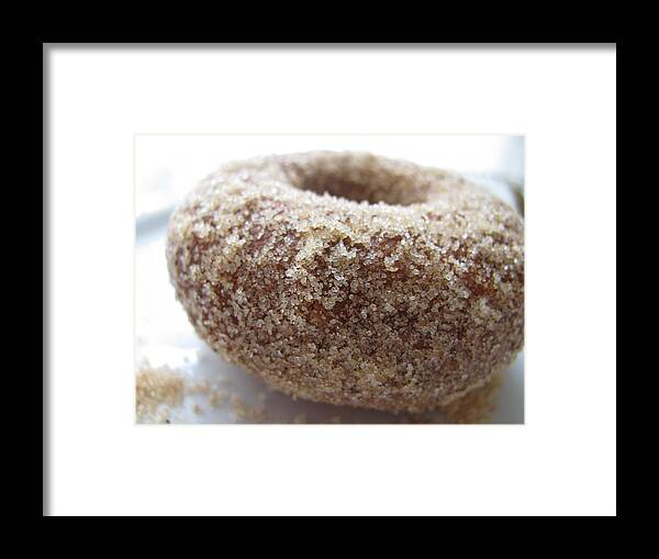 Food Framed Print featuring the photograph Doughnut Love by Lindie Racz