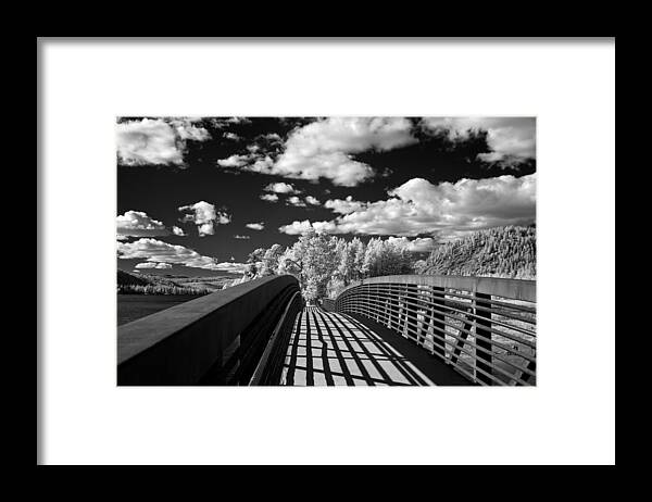B&w Framed Print featuring the photograph Dover Slough Bridge 1 by Lee Santa