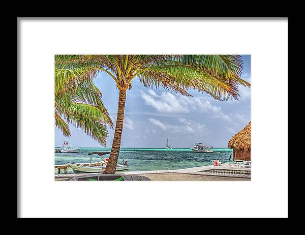 San Pedro Belize Framed Print featuring the photograph Down by the Seaside by David Zanzinger