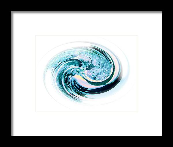Swirl Framed Print featuring the digital art Down the Drain by Carol Grimes