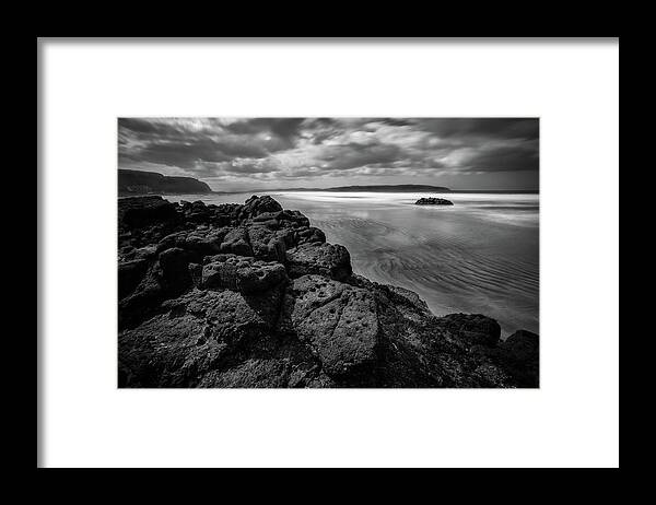 Downhill Framed Print featuring the photograph Downhill Rocks by Nigel R Bell
