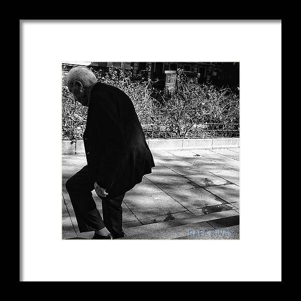 Streetmagazine Framed Print featuring the photograph Downstairs

#man #people #instapeople by Rafa Rivas