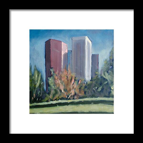 Dtla Framed Print featuring the painting Downtown Los Angeles by Richard Willson