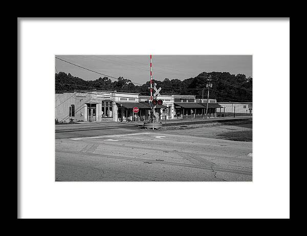 Selective Color Framed Print featuring the photograph Downtown Maysville in selective color by Doug Camara
