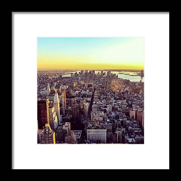 Instagram Framed Print featuring the photograph Downtown or lower Manhattan by Carmelo Pineda