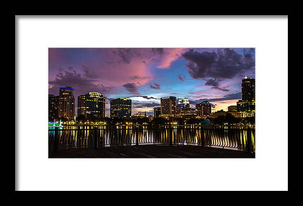 Skyline Framed Print featuring the photograph Downtown Orlando by Mike Dunn