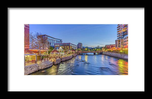 Adventure Framed Print featuring the photograph Downtown Reno along the Truckee River by Scott McGuire