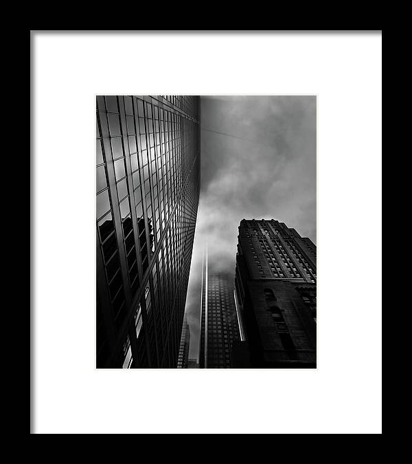 Brian Carson Framed Print featuring the photograph Downtown Toronto Fogfest No 4 by Brian Carson
