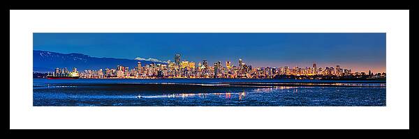 Vancouver Framed Print featuring the photograph Downtown Vancouver from Spanish Banks Beach by Alexis Birkill