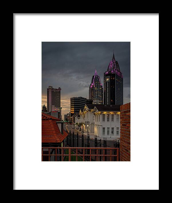 Alabama Framed Print featuring the photograph Downtown View from Fort Conde by Brad Boland
