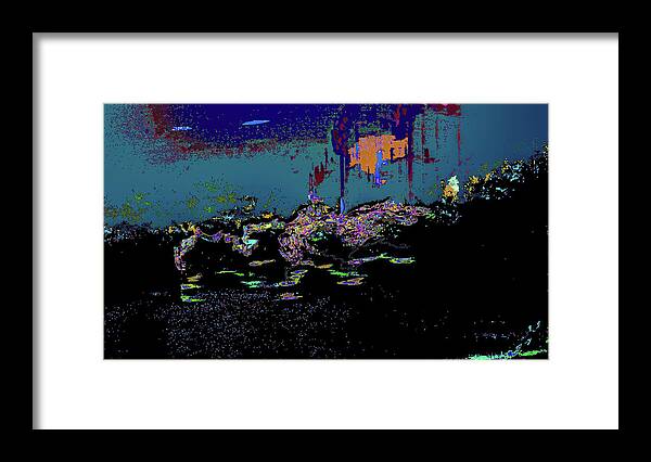 Find U'r Love Found Framed Print featuring the photograph Dragon Dances To The Night Skie Color Filing System by Kenneth James