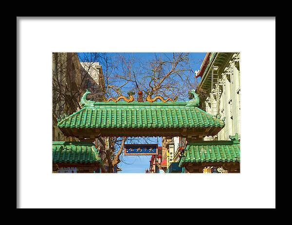 Bonnie Follett Framed Print featuring the photograph Dragon Gate to Chinatown San Francisco by Bonnie Follett