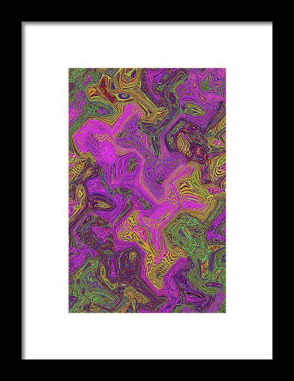 Dragon In The Pink Framed Print featuring the digital art Dragon In The Pink by Tom Janca
