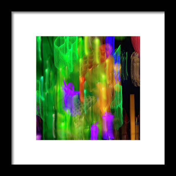 Abstract Framed Print featuring the photograph Dragon Lights 5 by Rick Mosher