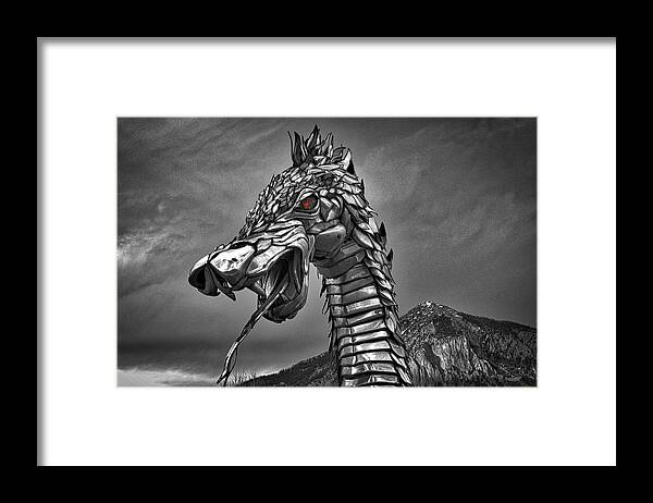 Photography Framed Print featuring the photograph Dragon by Raven Steel Design