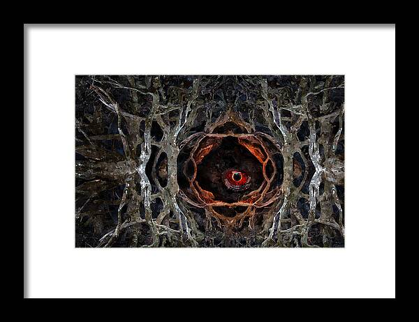 Dragon Framed Print featuring the painting Dragon's Lair by Rick Mosher
