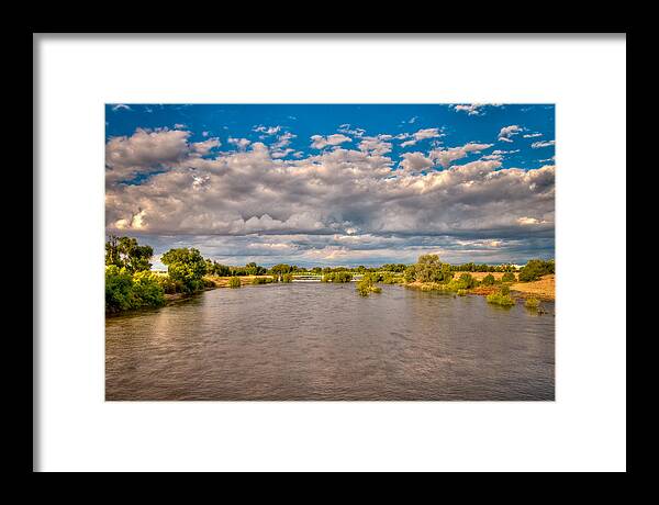 Beautiful Framed Print featuring the photograph Dramatic Clouds And Kern River by Connie Cooper-Edwards