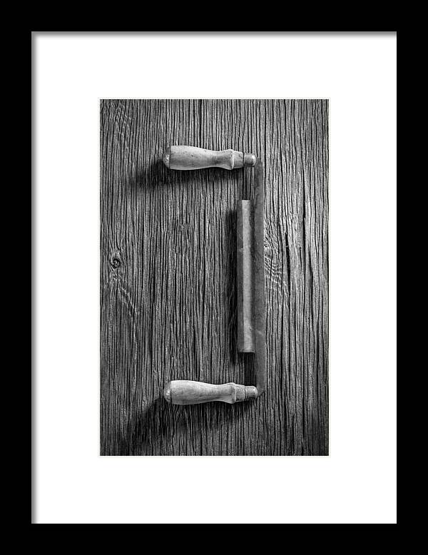 Black Framed Print featuring the photograph Draw Knife by YoPedro