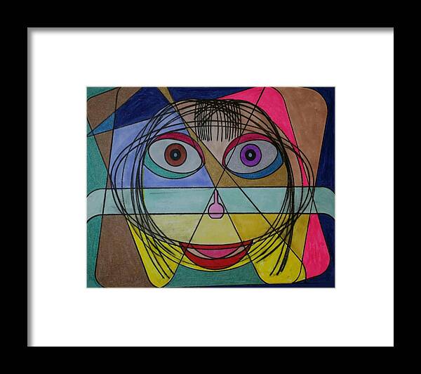 Geometric Art Framed Print featuring the glass art Dream 108 by S S-ray
