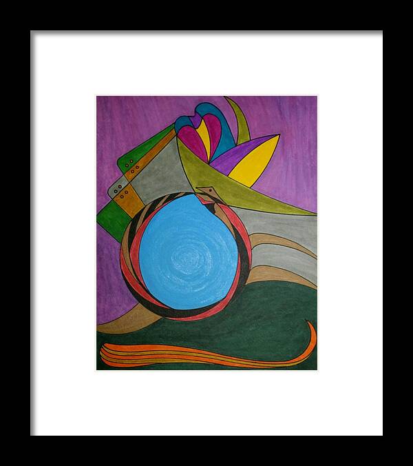Geometric Art Framed Print featuring the painting Dream 297 by S S-ray