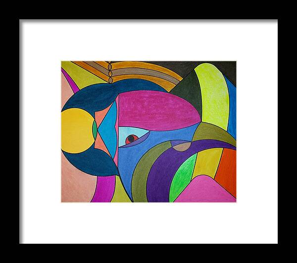 Geometric Art Framed Print featuring the painting Dream 303 by S S-ray