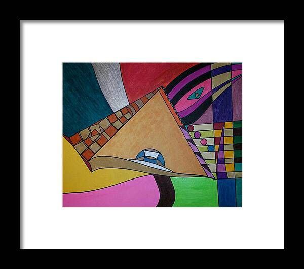 Geometric Art Framed Print featuring the painting Dream 304 by S S-ray