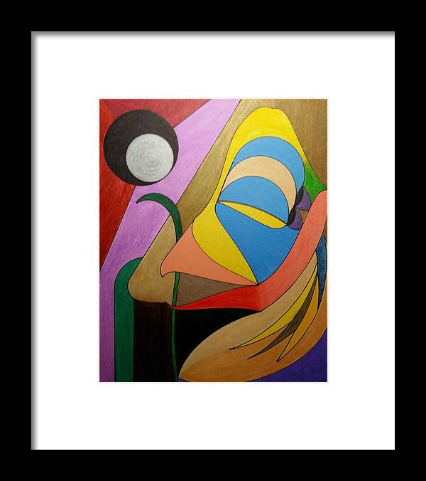 Geo - Organic Art Framed Print featuring the painting Dream 322 by S S-ray
