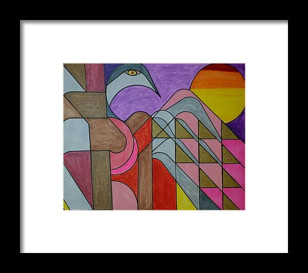 Geometric Art Framed Print featuring the glass art Dream 98 by S S-ray