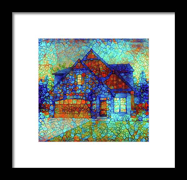 Dream House Framed Print featuring the mixed media Dream house by Lilia S
