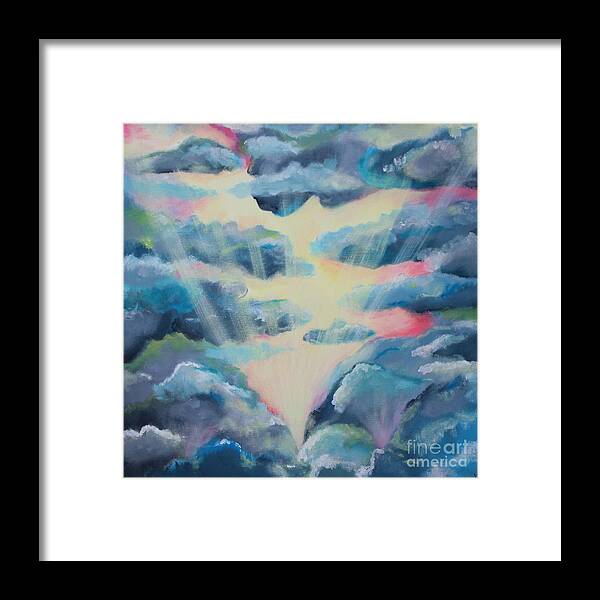 Abstract Framed Print featuring the painting Dream by Stacey Zimmerman