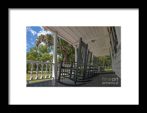 Charles Pinckney Framed Print featuring the photograph Dreaming on Front Porch by Dale Powell
