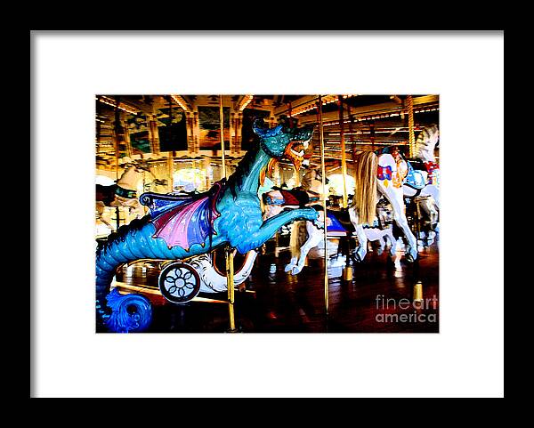 Carousel Framed Print featuring the photograph Dreams Take Flight by Linda Shafer