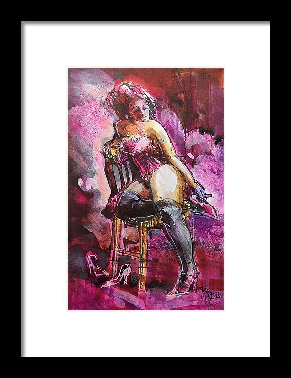 Fetish Framed Print featuring the painting Dress Up by Ronald Shelley
