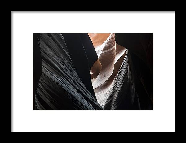antelope Canyon Framed Print featuring the photograph Dressed in Black by Mike Irwin
