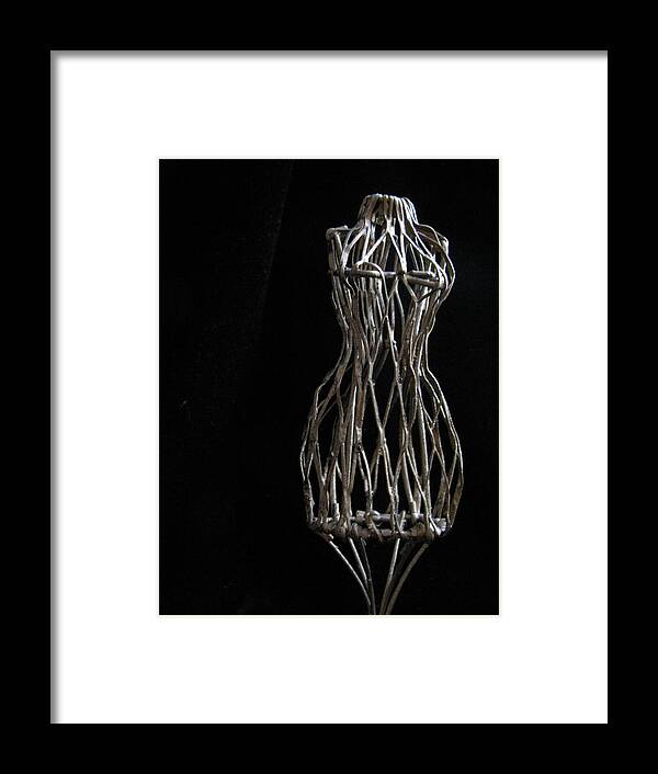 Sculpture Framed Print featuring the photograph Dressmaker Form by Lindie Racz
