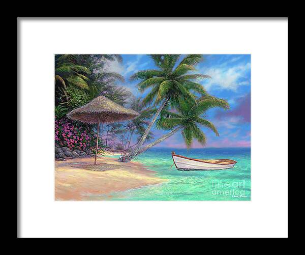 Tropical Framed Print featuring the painting Drift Away by Chuck Pinson