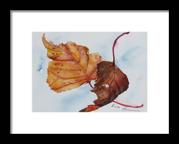 Fall Framed Print featuring the painting Drifting by Ruth Kamenev