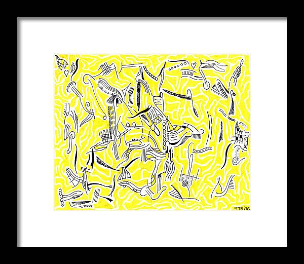 Mazes Framed Print featuring the drawing Drifting by Steven Natanson