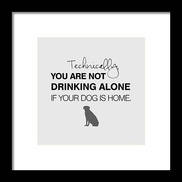 Wine Framed Print featuring the digital art Drinking with Dogs by Nancy Ingersoll