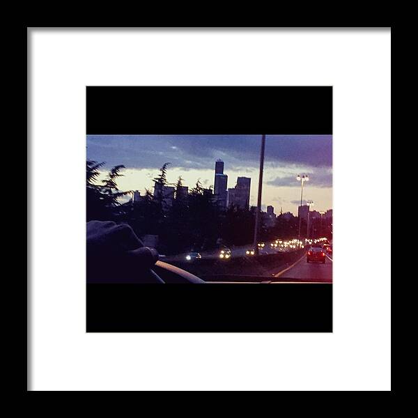 Enlight Framed Print featuring the photograph Drive Thru Seattle #enlight #highway by Joan McCool