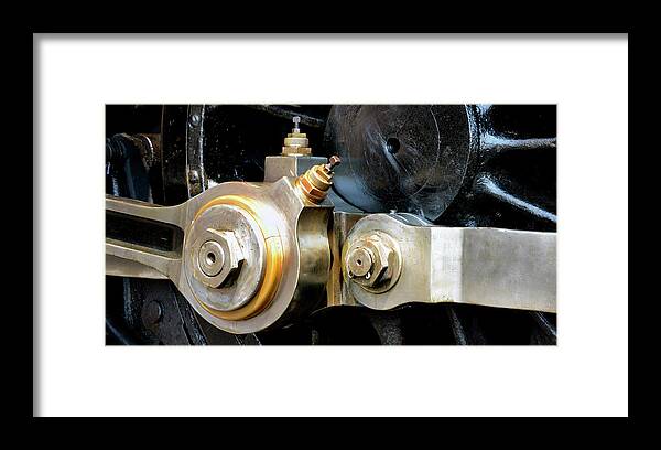 D2-rr-1798-p Framed Print featuring the photograph Drive wheel linkage by Paul W Faust - Impressions of Light