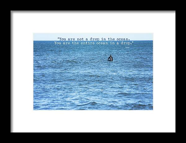 Terry D Photography Framed Print featuring the photograph Drop In The Ocean Surfer by Terry DeLuco