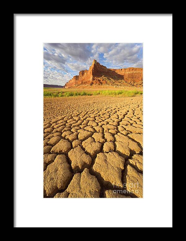00345494 Framed Print featuring the photograph Drought Glen Canyon Utah by Yva Momatiuk John Eastcott