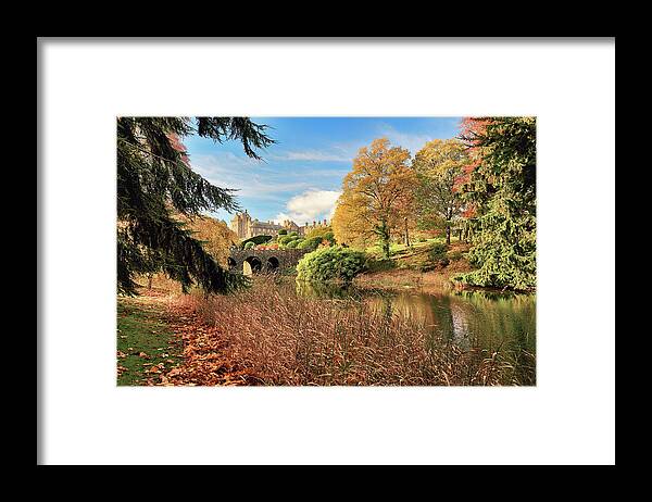 Drummond Castle Framed Print featuring the photograph Drummond Castle Gardens by Grant Glendinning
